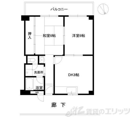 宮本マンションの物件間取画像